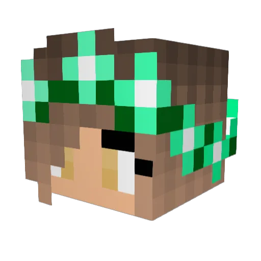 JcGaming0707 Minecraft avatar head, 3D render