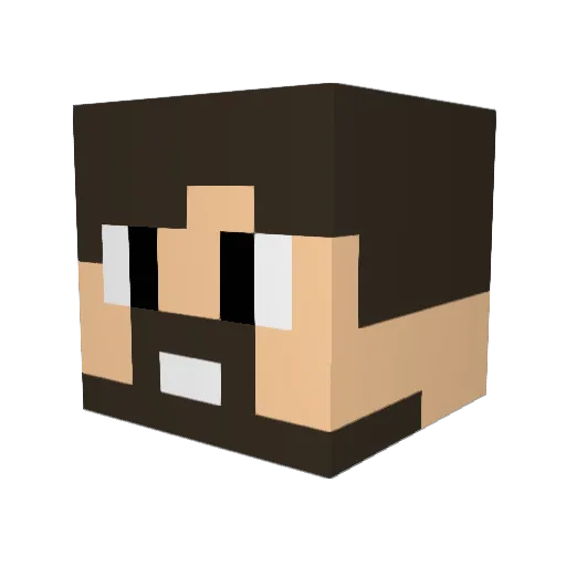 JcJubs Minecraft avatar head, 3D render