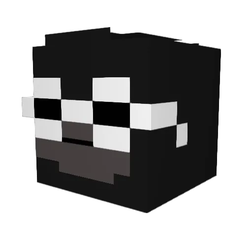 Jcash44 Minecraft avatar head, 3D render