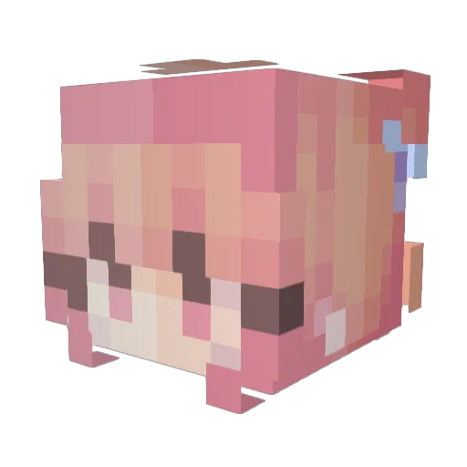 Jcast08 Minecraft avatar head, 3D render
