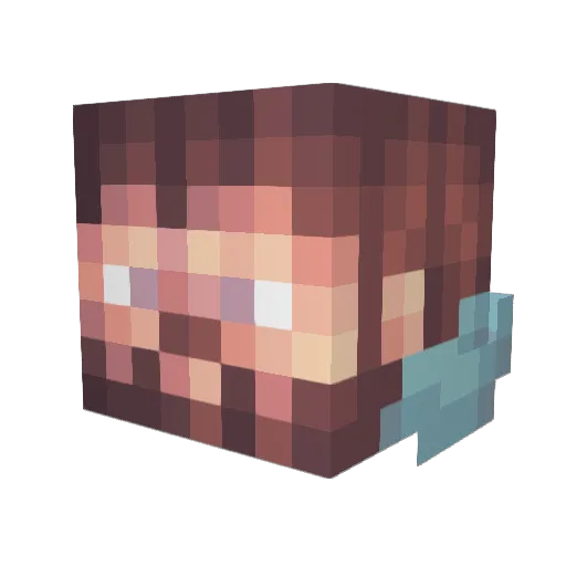 Jcayb Minecraft avatar head, 3D render