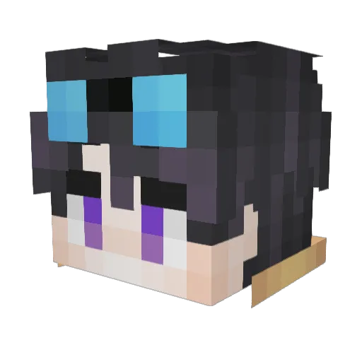 JccL Minecraft avatar head, 3D render