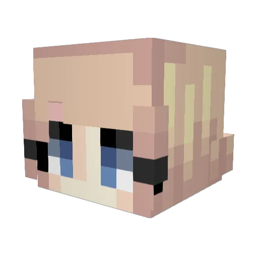 Jchanna Minecraft avatar head, 3D render