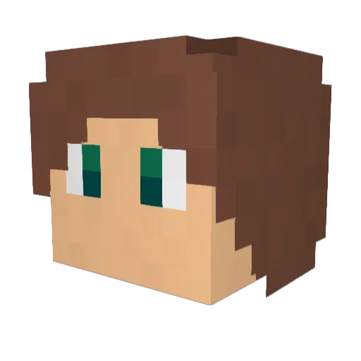 Jchillaxe Minecraft avatar head, 3D render