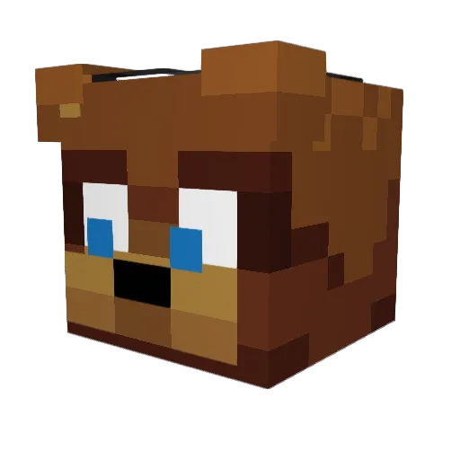 Jcobden Minecraft avatar head, 3D render