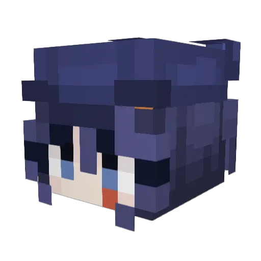 Jcyuri Minecraft avatar head, 3D render