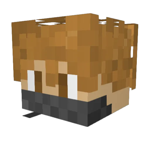 Jczlebel Minecraft avatar head, 3D render