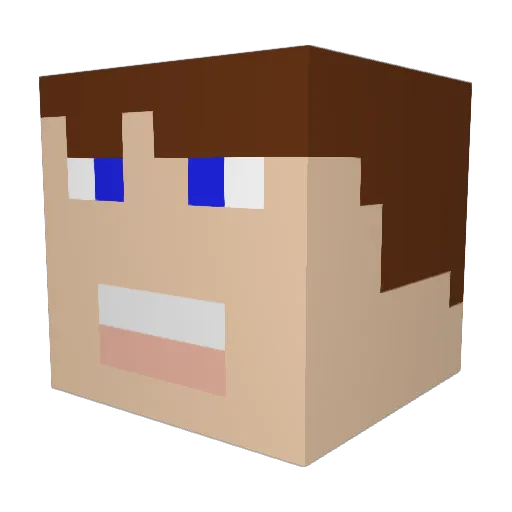 JdPowerAward Minecraft avatar head, 3D render