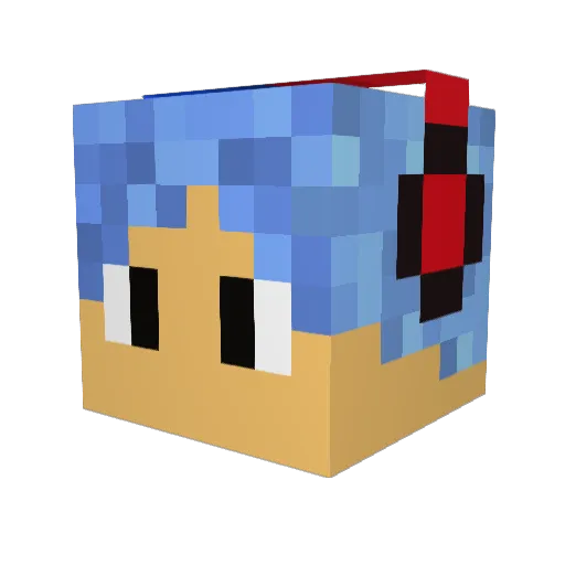 JdR66 Minecraft avatar head, 3D render