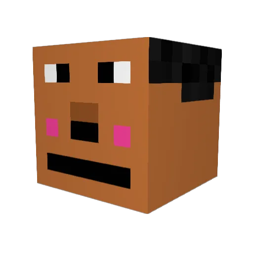 Jdietlin Minecraft avatar head, 3D render