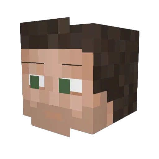 Jdog1412 Minecraft avatar head, 3D render