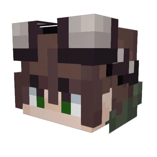 Jdownz Minecraft avatar head, 3D render
