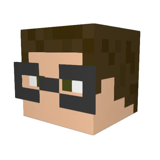 JdzGamerz Minecraft avatar head, 3D render
