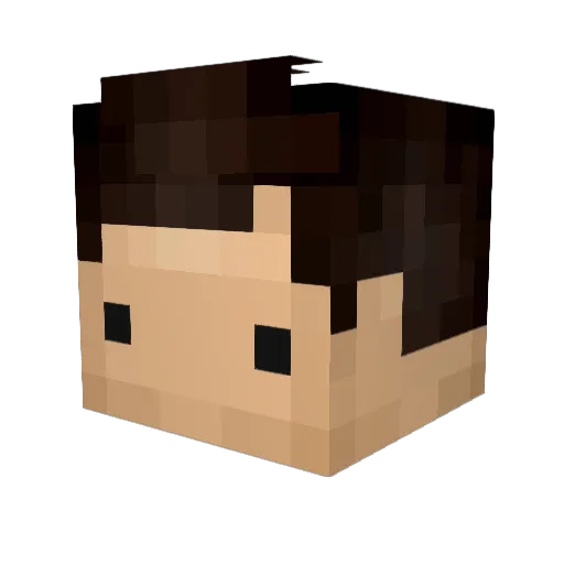 Je0 Minecraft avatar head, 3D render