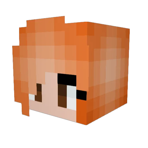 Je11yb33n Minecraft avatar head, 3D render