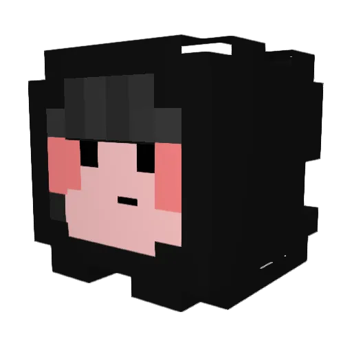 Je1ss Minecraft avatar head, 3D render