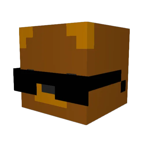 Je2shan Minecraft avatar head, 3D render