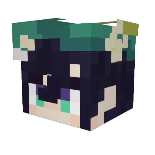 JeBoix Minecraft avatar head, 3D render