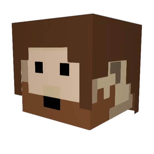 JeBus_1 Minecraft avatar head, 3D render