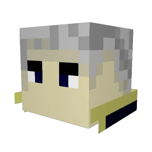 JeDesto Minecraft avatar head, 3D render