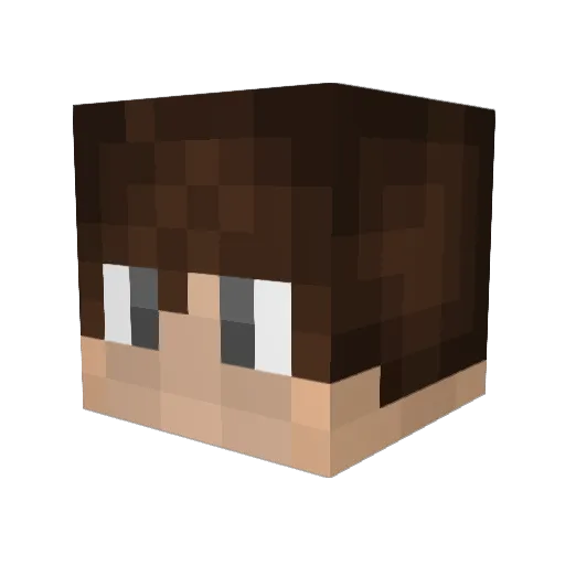 JeFo Minecraft avatar head, 3D render
