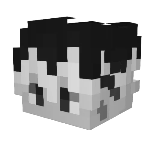 JeHomoOma Minecraft avatar head, 3D render