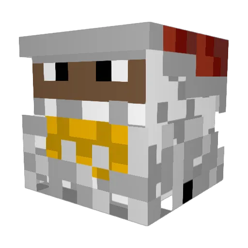 JeLaNiE Minecraft avatar head, 3D render