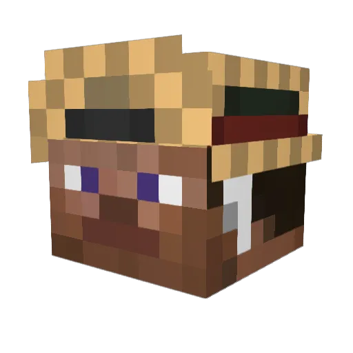 JeLu33 Minecraft avatar head, 3D render