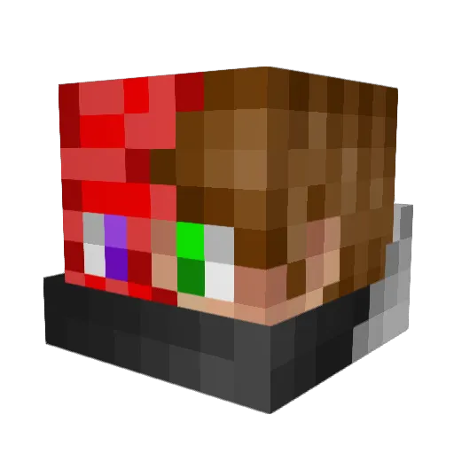JeShuu Minecraft avatar head, 3D render