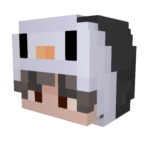 JeSuisLePhoque Minecraft avatar head, 3D render