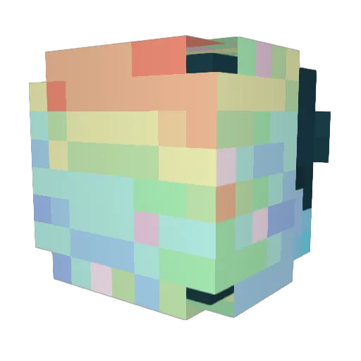 JeXonT Minecraft avatar head, 3D render