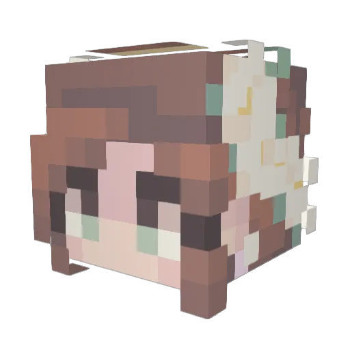 Jeadon Minecraft avatar head, 3D render