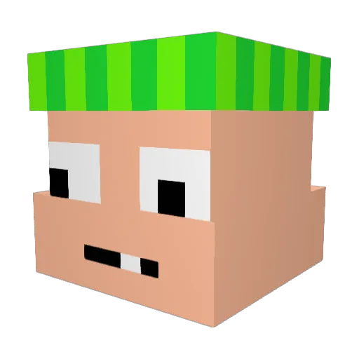 JealousAxis3336 Minecraft avatar head, 3D render