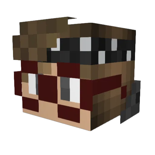 JealousViper Minecraft avatar head, 3D render