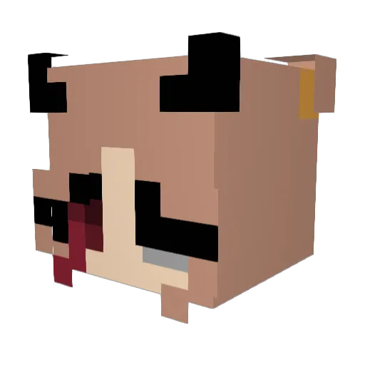 Jealousidress Minecraft avatar head, 3D render