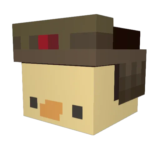 JeanJr18 Minecraft avatar head, 3D render