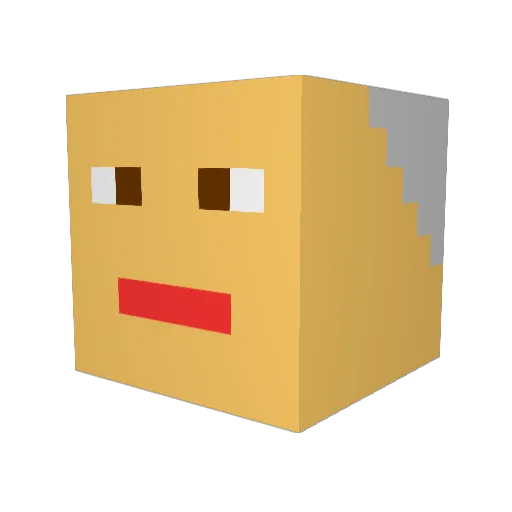 JeanLPicard Minecraft avatar head, 3D render