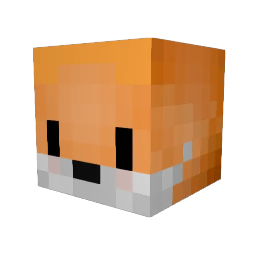 JeanPro7w7 Minecraft avatar head, 3D render
