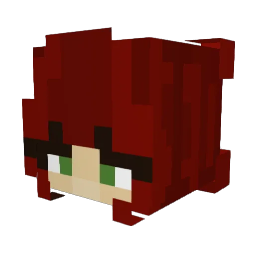 Jean_S112 Minecraft avatar head, 3D render