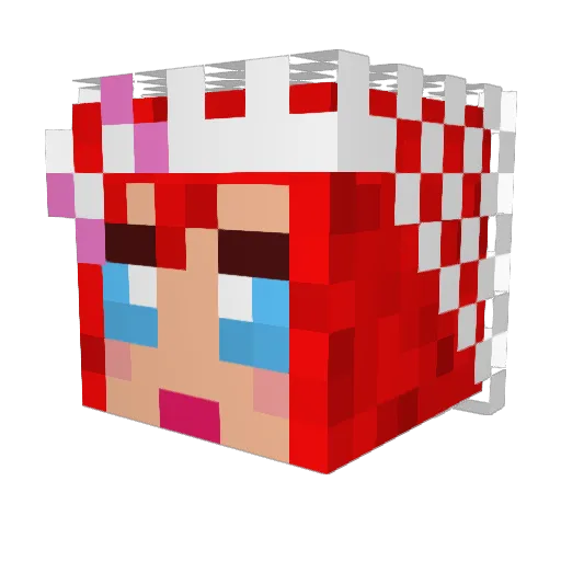 Jean_Wen Minecraft avatar head, 3D render
