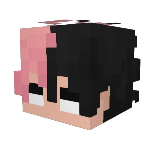 Jeanbet Minecraft avatar head, 3D render