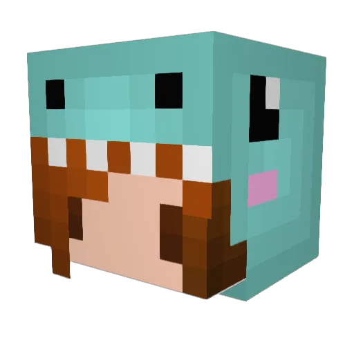 Jeandith Minecraft avatar head, 3D render