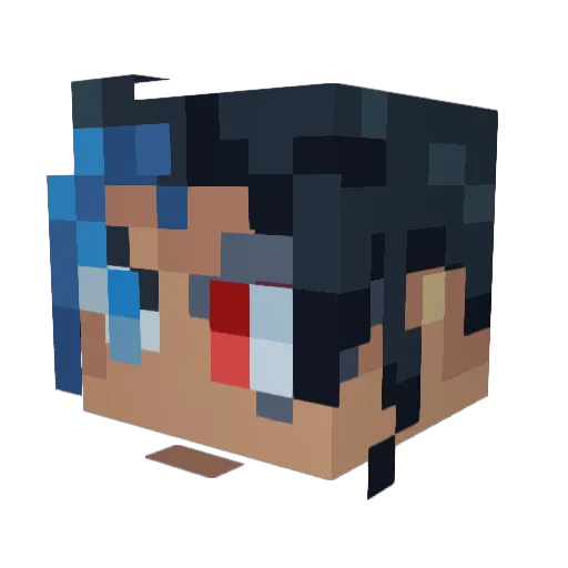Jeaneitor112 Minecraft avatar head, 3D render