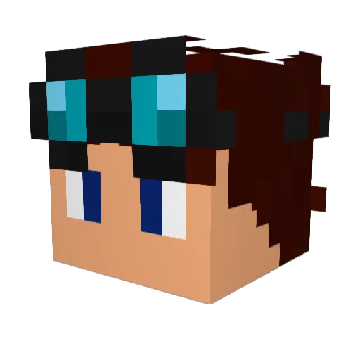 Jeanfils Minecraft avatar head, 3D render