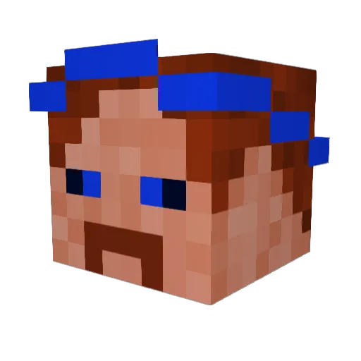 Jeanloup222 Minecraft avatar head, 3D render