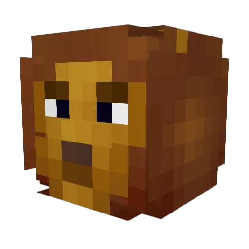 Jeanmouloude Minecraft avatar head, 3D render