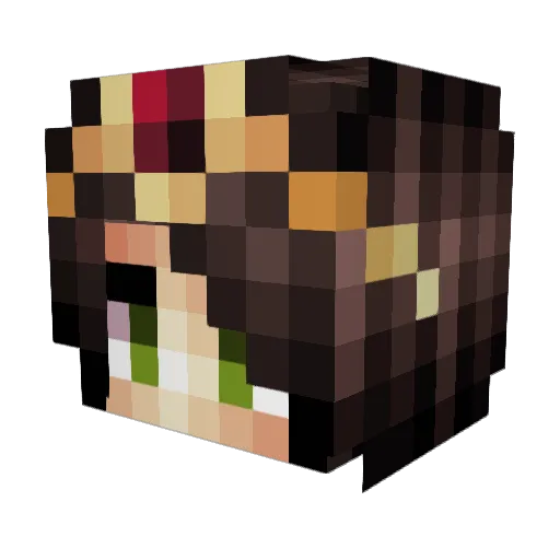 Jeannacles Minecraft avatar head, 3D render