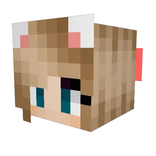Jeanne2303 Minecraft avatar head, 3D render