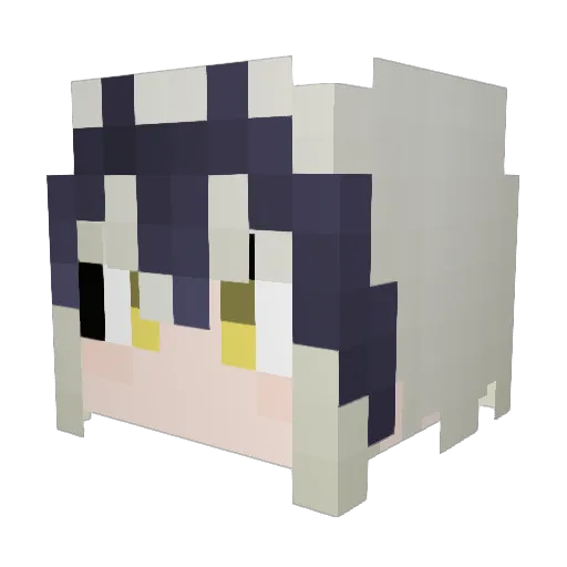 JeanneDArcAlter Minecraft avatar head, 3D render