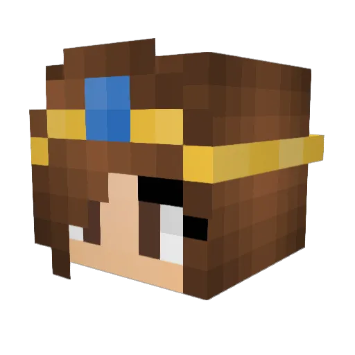 JeanneF Minecraft avatar head, 3D render